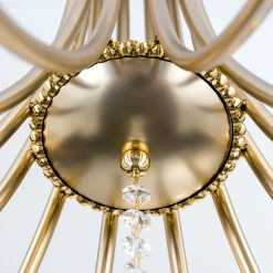 VIOLETTA lysekrone i gull med tolv lys