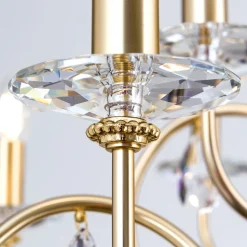 VIOLETTA lysekrone i gull med tolv lys