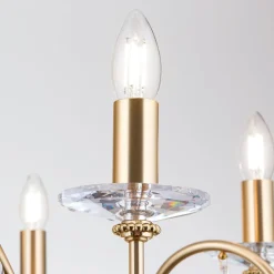 VIOLETTA lysekrone i gull med seks lys