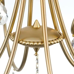 VIOLETTA lysekrone i gull med seks lys