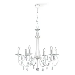 VIOLETTA lysekrone i sølv med seks lys