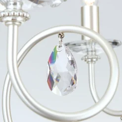 VIOLETTA lysekrone i sølv med seks lys