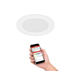 Virgo innfelt LED-lampe, RGBW, hvit, Ø 12 cm