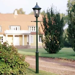 Virgo stolpelampe, 1-lampe, mørkegrønn