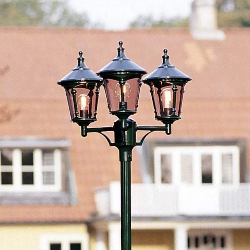 Virgo stolpelampe, 3-lys, mørk grønn