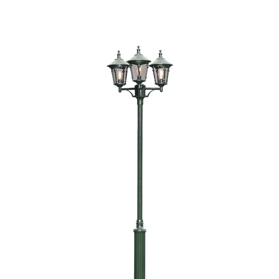Virgo stolpelampe, 3-lys, mørk grønn
