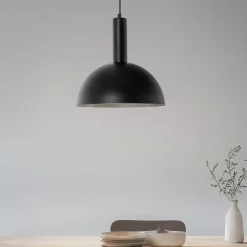 Vitrum cupola M hengelampe, svart, halvsirkelformet, Ø 30 cm