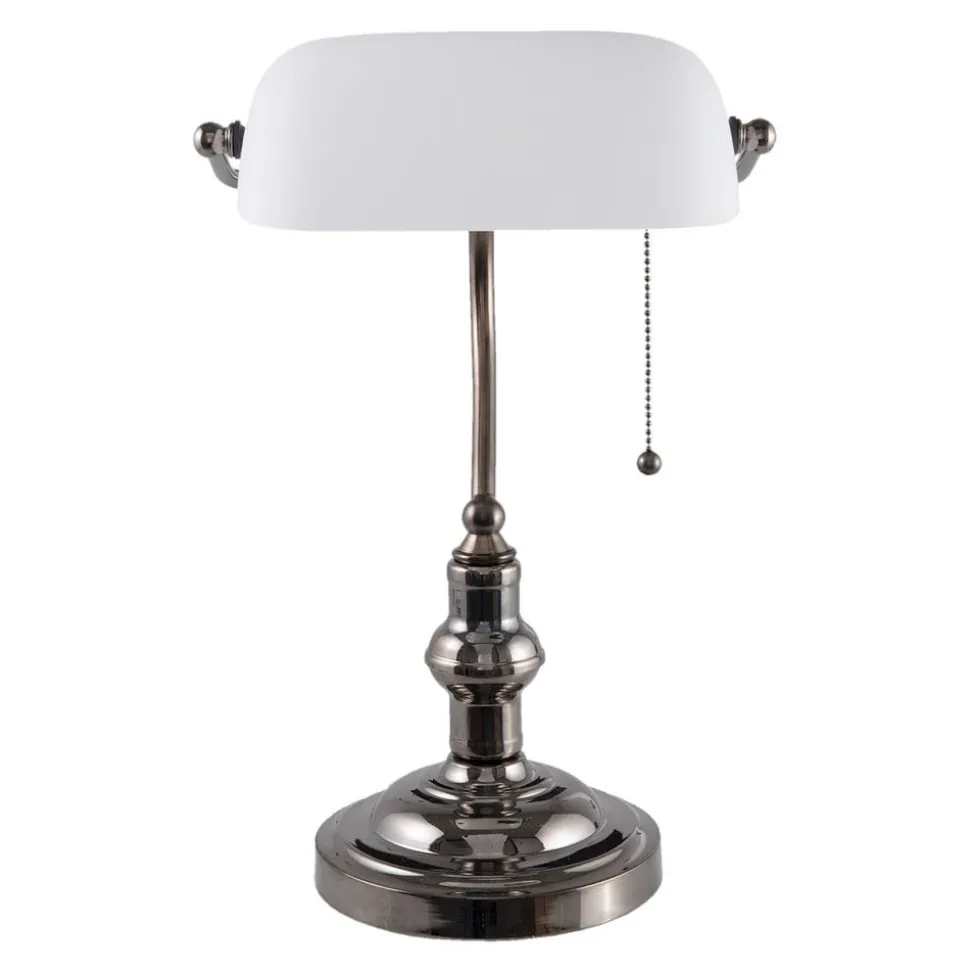 5100W skrivebordslampe med hvit glasskjerm