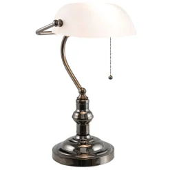 5100W skrivebordslampe med hvit glasskjerm