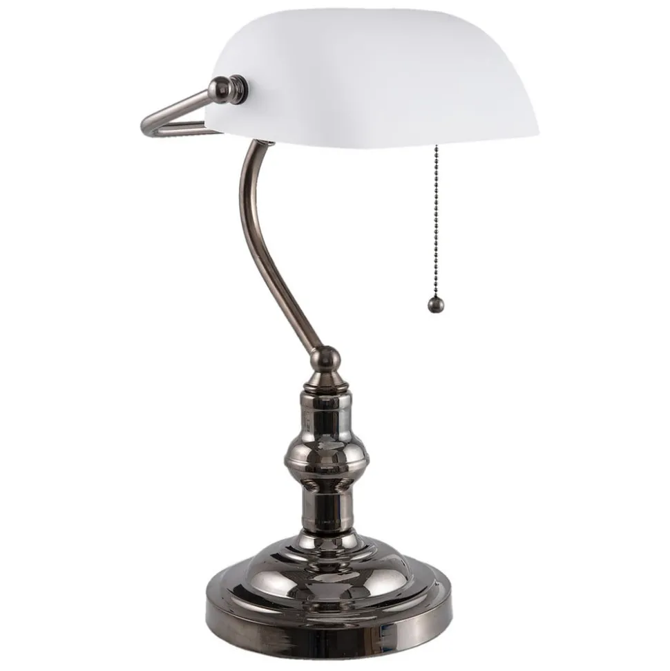 5100W skrivebordslampe med hvit glasskjerm