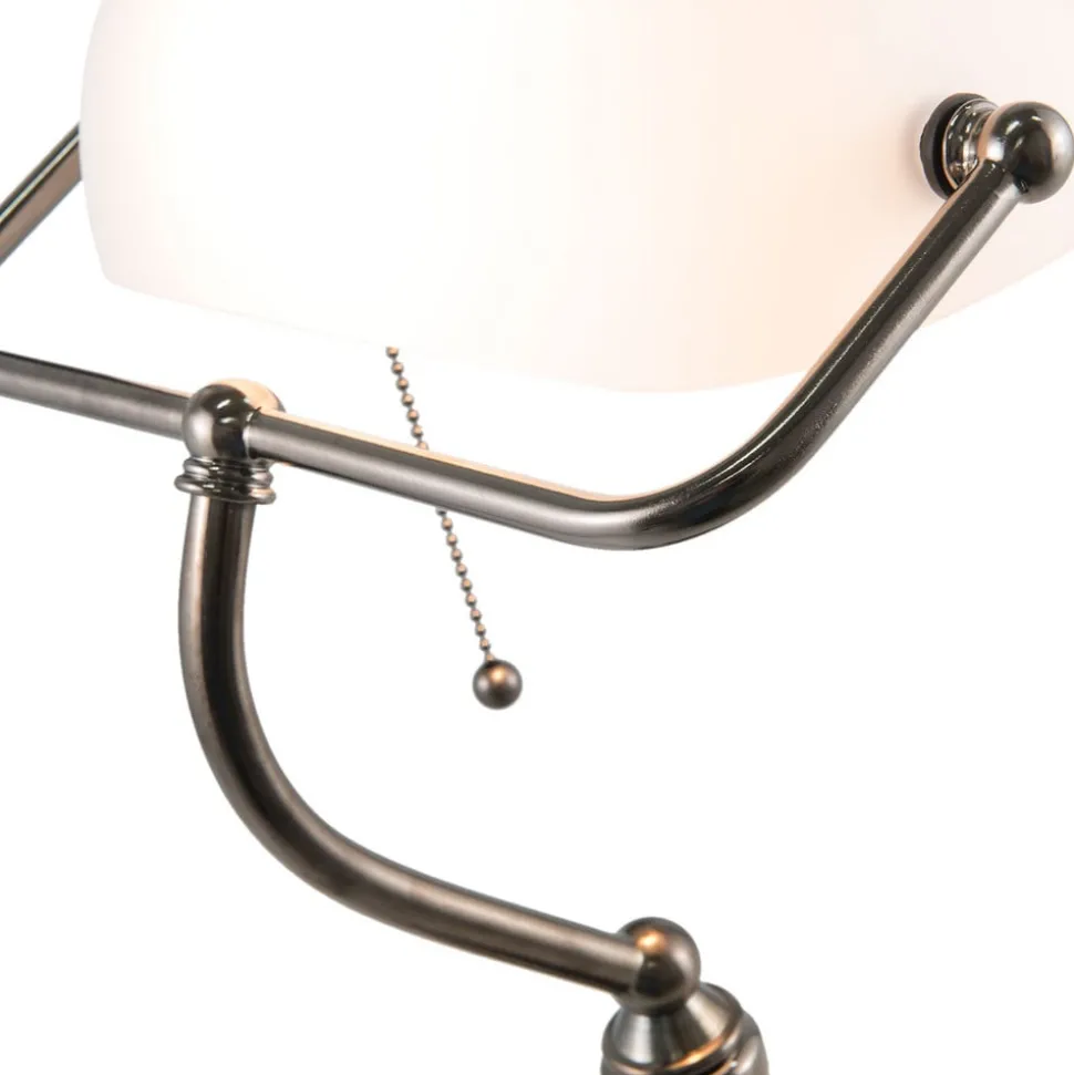 5100W skrivebordslampe med hvit glasskjerm