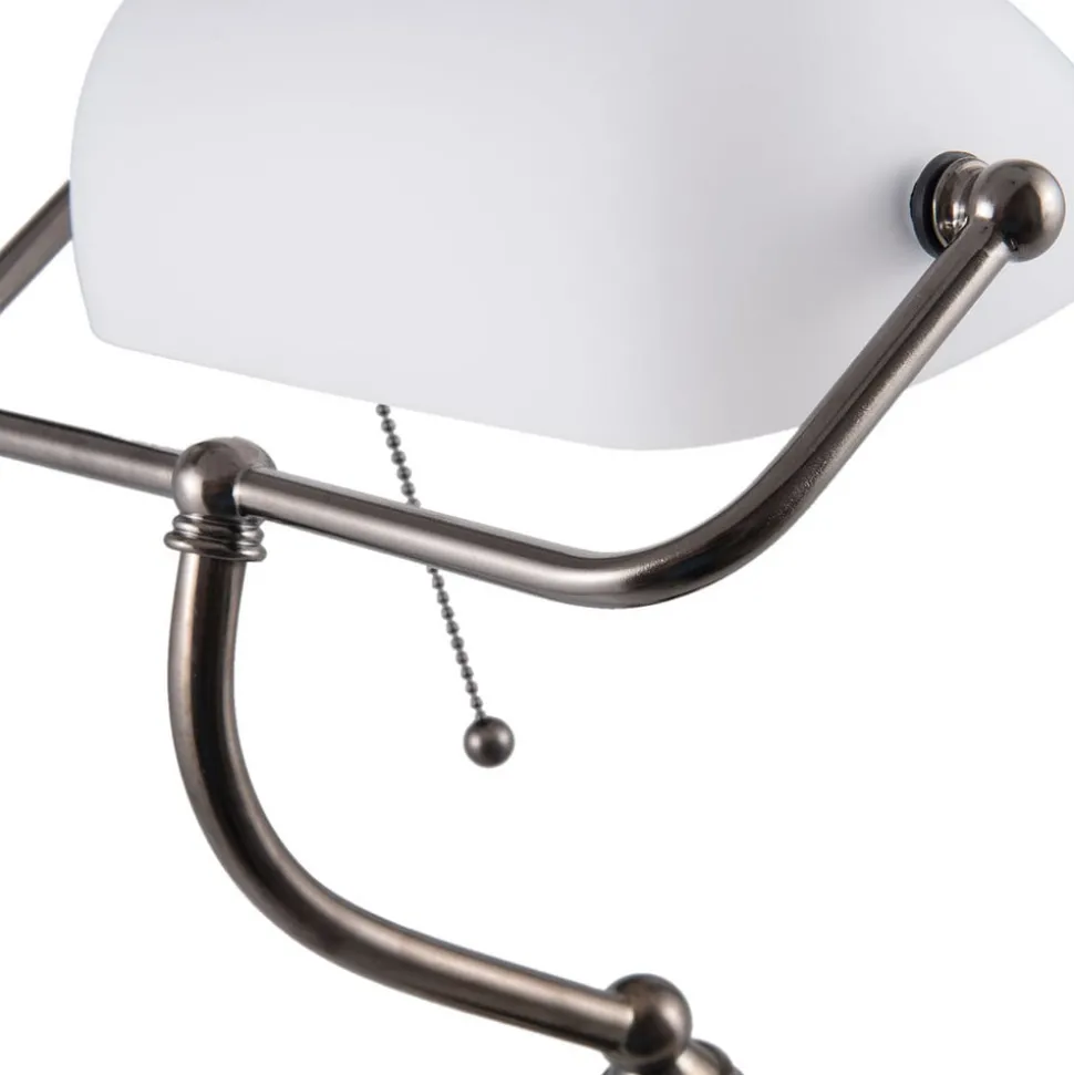 5100W skrivebordslampe med hvit glasskjerm