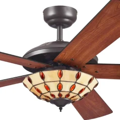 Westinghouse Comet T - Vifte med Tiffany-glass