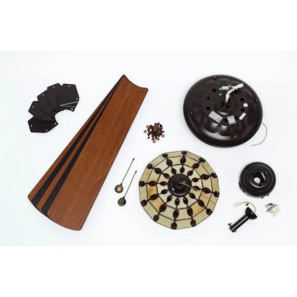 Westinghouse Comet T - Vifte med Tiffany-glass