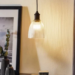 Westinghouse hengelampe 6338540 bølgeglass