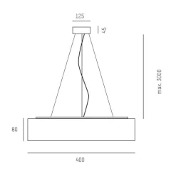 White Belt PD LED-pendel, 3 000 K, hvit
