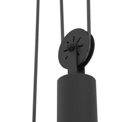 Winkworth pendellampe, svart, lengde 118 cm, metall, 2 lyskilder.