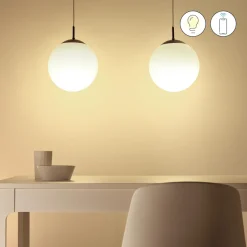 WiZ A60 LED-pære matt WiFi E27 8,5W RGBW sett med 2 stk