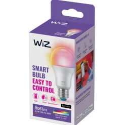 WiZ A60 LED-pære matt WiFi E27 8,5W RGBW