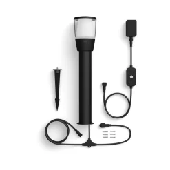 WiZ Elpas LED-vegglampe svart RGBW Starter Set