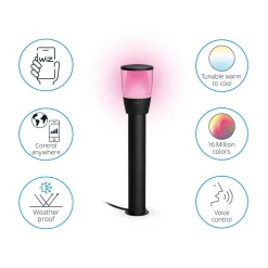 WiZ Elpas LED-vegglampe svart RGBW Starter Set