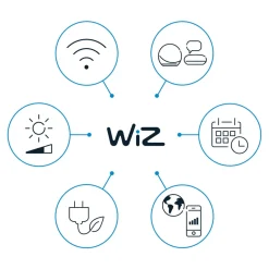 WiZ Elpas LED-vegglampe svart RGBW Starter Set