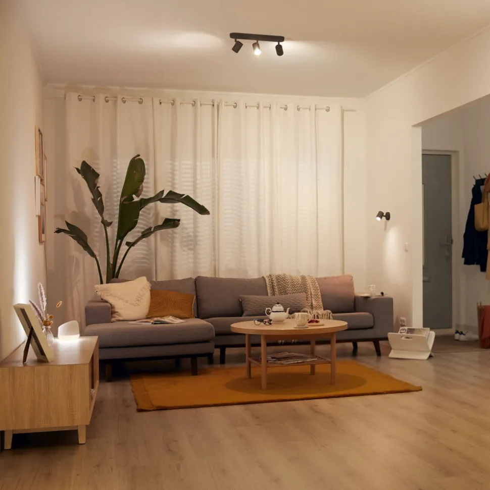 WiZ Imageo LED-spot med 3 lys 2 700-6 500 K, sort