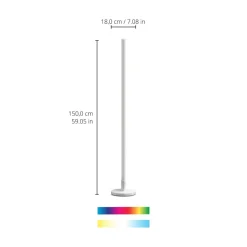 WiZ LED-gulvlampe Pole, justerbar i hvitt og farger