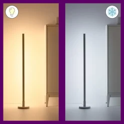 WiZ LED-gulvlampe Pole, justerbar i hvitt og farger