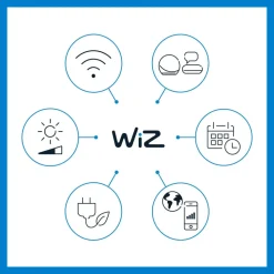 WiZ LED-gulvlampe Pole, justerbar i hvitt og farger