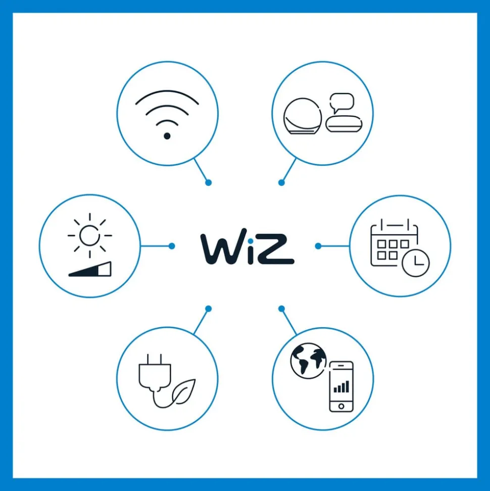 WiZ LED-gulvlampe Pole, justerbar i hvitt og farger