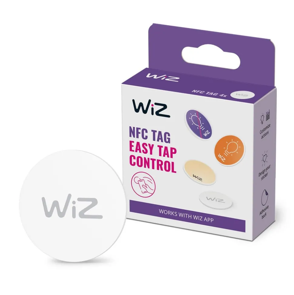 WiZ NFC tag, selvklebende, autark, 4 stk