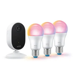 WiZ Starter Kit for innendørs sikkerhetskameraer med 3 x E27