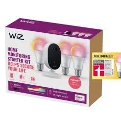 WiZ Starter Kit for innendørs sikkerhetskameraer med 3 x E27