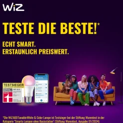 WiZ Starter Kit for innendørs sikkerhetskameraer med 3 x E27