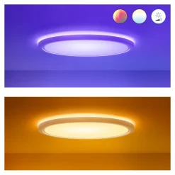 WiZ SuperSlim LED-taklampe RGBW Ø54cm hvit