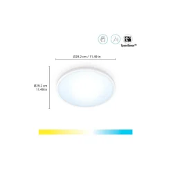 WiZ SuperSlim LED-taklampe CCT Ø29cm hvit