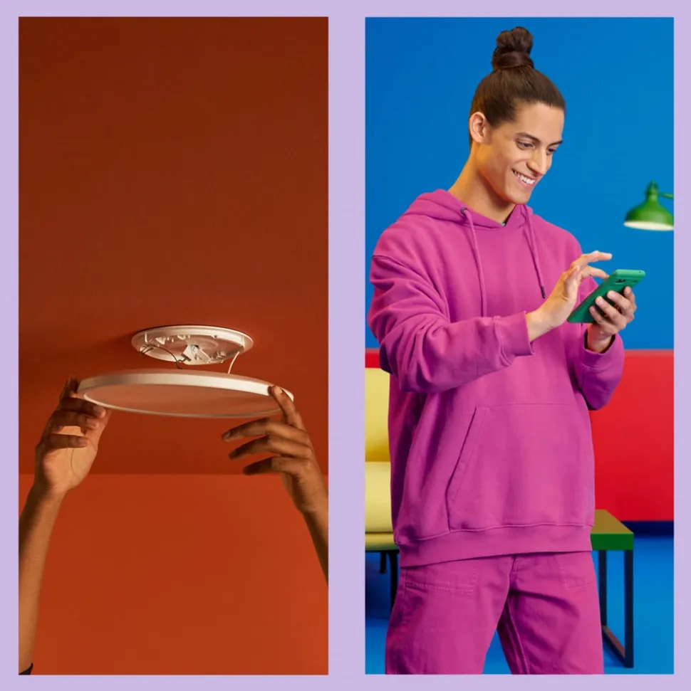 WiZ SuperSlim LED-taklampe CCT Ø29cm hvit