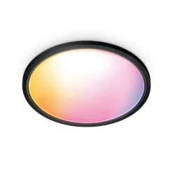 WiZ SuperSlim LED-taklampe RGBW Ø42cm svart