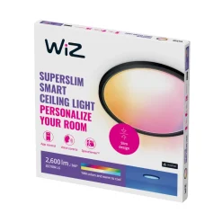 WiZ SuperSlim LED-taklampe RGBW Ø42cm svart