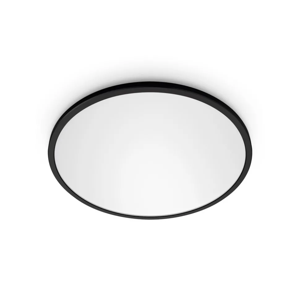 WiZ SuperSlim LED-taklampe CCT Ø55cm svart