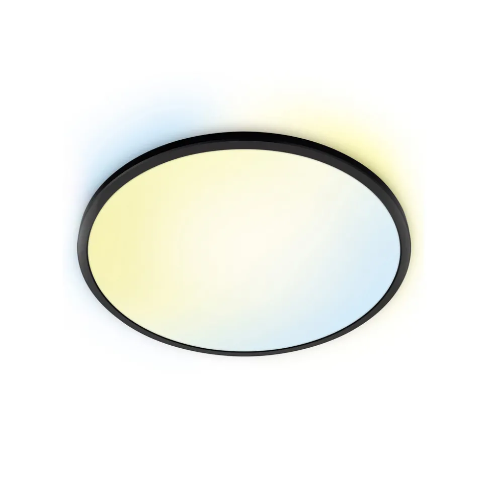 WiZ SuperSlim LED-taklampe CCT Ø55cm svart