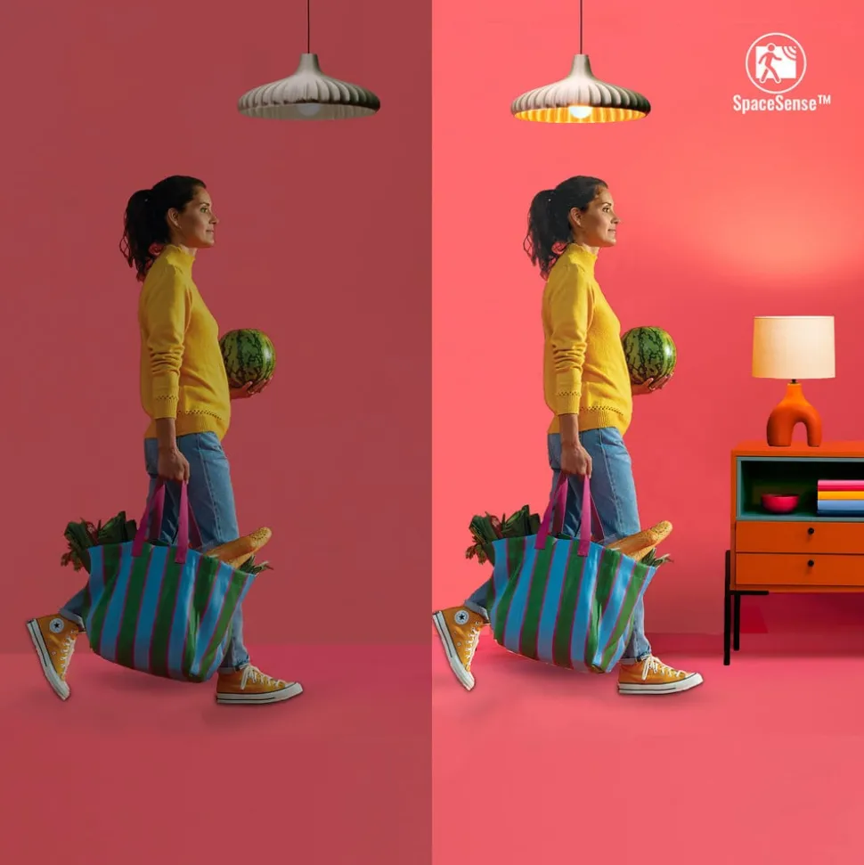 WiZ SuperSlim LED-taklampe CCT Ø55cm svart