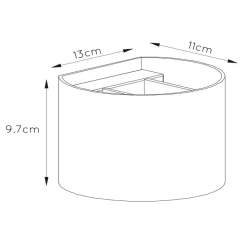 Xio LED-vegglampe, bredde 13 cm, hvit