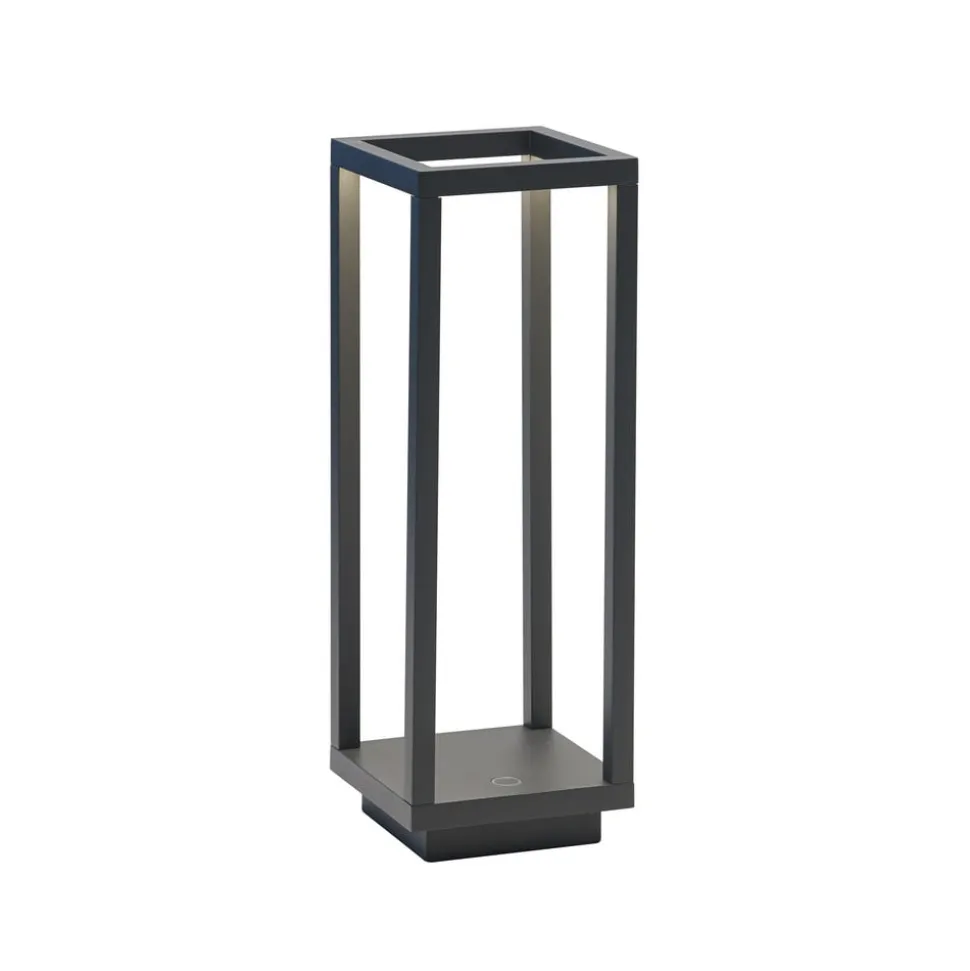 Zafferano Home LED-batteri-lykt IP54 mørkegrå