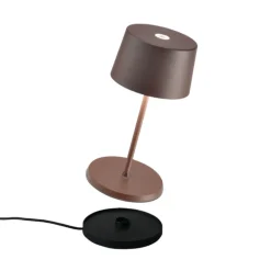 Zafferano Olivia mini 3K bordlampe i corten