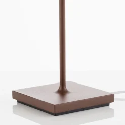 Zafferano Poldina LED-bordlampe med oppladbart batteri, matt, brun