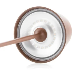 Zafferano Poldina LED-bordlampe med oppladbart batteri, matt, brun