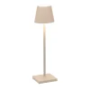 Zafferano Poldina mikro oppladbar lampe IP65 sand