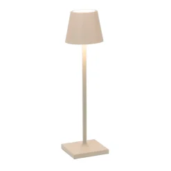 Zafferano Poldina mikro oppladbar lampe IP65 sand